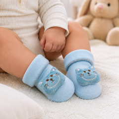 100% Cotton Baby Booties Socks for 0 to 12 Months - Style 6