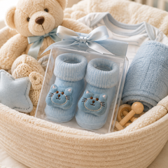 100% Cotton Baby Booties Socks for 0 to 12 Months - Style 6