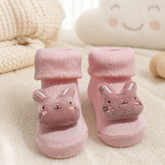 100% Cotton Baby Booties Socks for 0 to 12 Months - Style 5