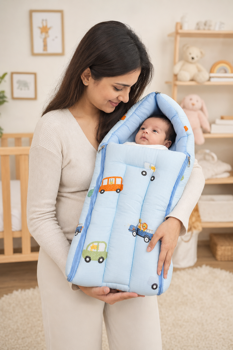 Wheeler Unicorn Muslin Baby Sleeping Bag N Carrier