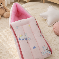 Pink Unicorn Muslin Baby Sleeping Bag N Carrier