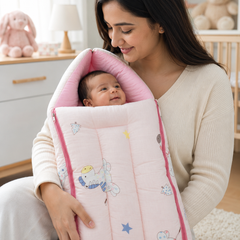 Pink Unicorn Muslin Baby Sleeping Bag N Carrier