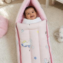 Pink Unicorn Muslin Baby Sleeping Bag N Carrier