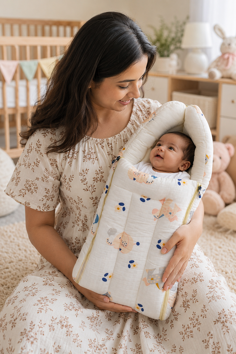 Elli Flora Muslin Baby Sleeping Bag N Carrier