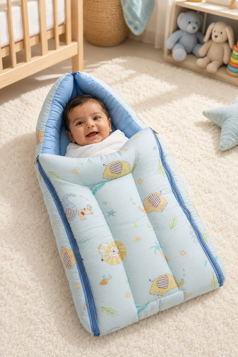 Jungle Star Muslin Baby Sleeping Bag N Carrier
