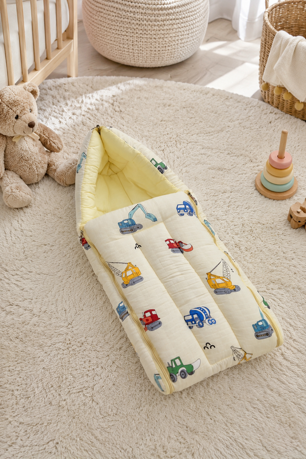Truckster Unicorn Muslin Baby Sleeping Bag N Carrier