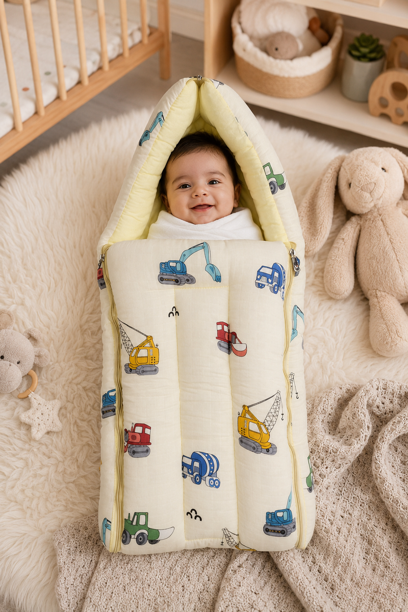Truckster Unicorn Muslin Baby Sleeping Bag N Carrier