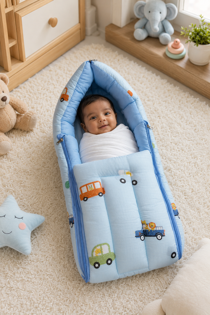 Wheeler Unicorn Muslin Baby Sleeping Bag N Carrier