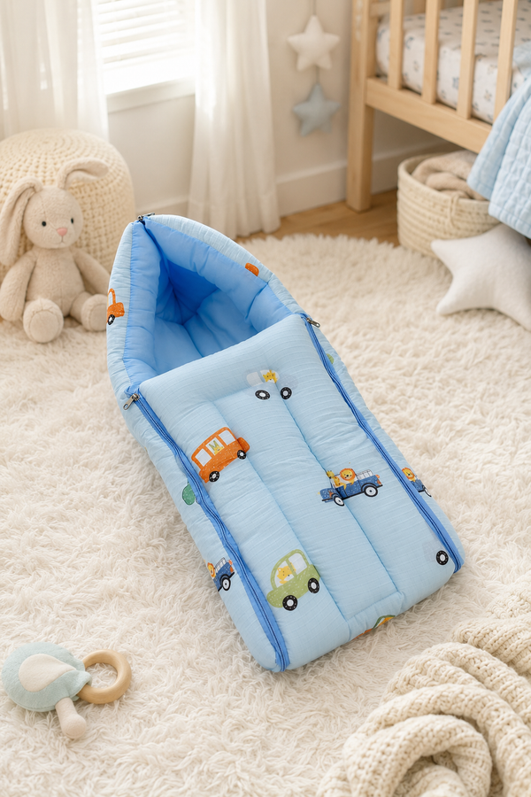 Wheeler Unicorn Muslin Baby Sleeping Bag N Carrier