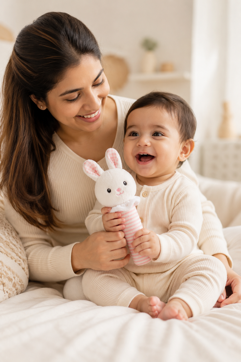Little Bunny -Soft Plush Rattle Toy for Kids | Premium High Quality
