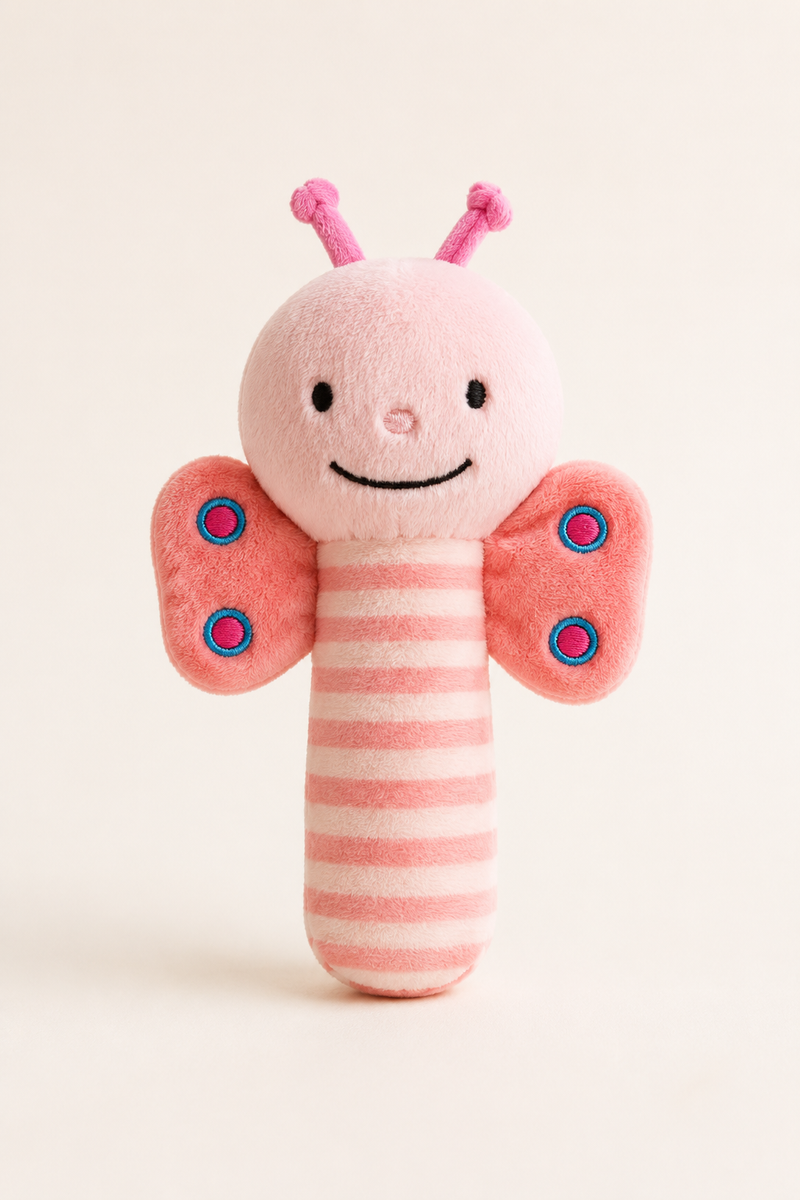 Happy Butterfly - Soft Plush Rattle Toy for Kids | Premium High Quality