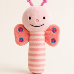 Happy Butterfly - Soft Plush Rattle Toy for Kids | Premium High Quality