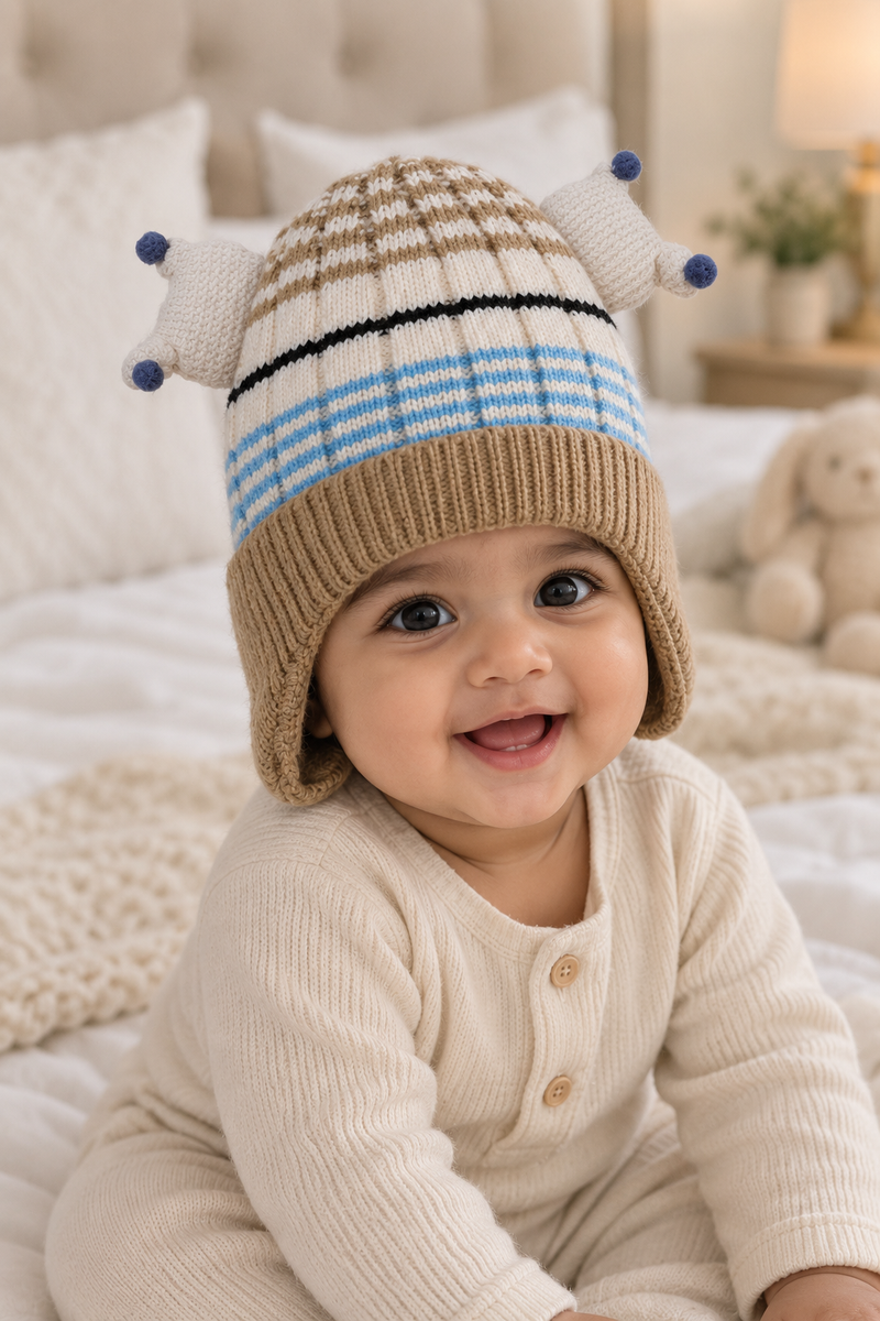 Woollen Baby Cap | 6 Months to 5 Years | Good Stretch | Snug Fit - 54