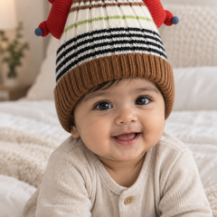 Woollen Baby Cap | 6 Months to 5 Years | Good Stretch | Snug Fit - 55