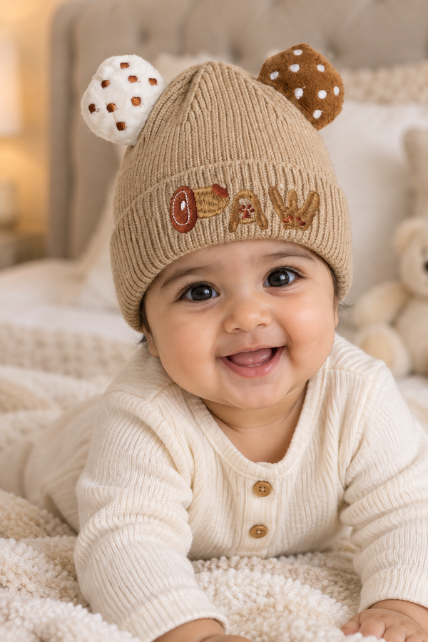 Woollen Baby Cap | 6 Months to 5 Years | Good Stretch | Snug Fit - 57