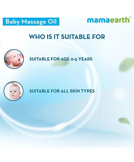 Mama Earth Soothing Baby Massage Oil White - 200 ml ( Pack of 2 )