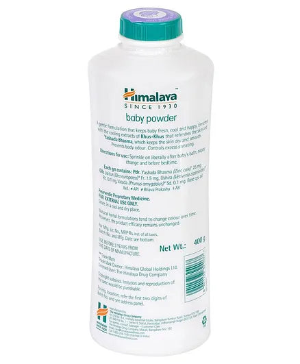 Himalaya Baby Powder 400gm .Pack of 2