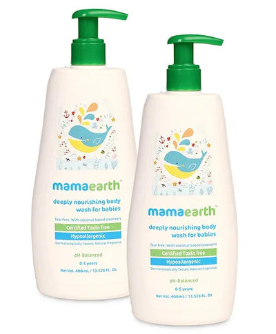 mamaearth Deeply Nourishing Body Wash For Babies - 400 ml (Pack of 2)