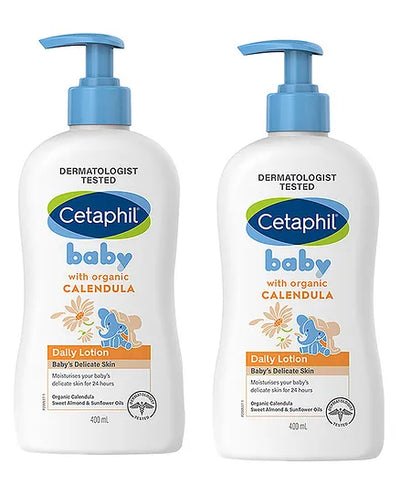 Cetaphil Baby Lotion with Organic Calendula- 400 ml (Pack of 2)