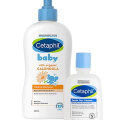 Cetaphil Baby Wash & Shampoo 400 ml and Gentle Skin Cleanser 125 ml for Women