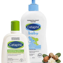 Cetaphil Baby Daily Lotion With Shea Butter 400 ml and Moisturising Lotion 250 ml for women