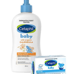 Cetaphil Baby Mild Bar With Baby Lotion (75 gm - 400 ml)