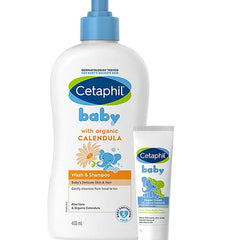 Cetaphil Baby Wash & Shampoo With Diaper Cream (400 ml - 70 gm)