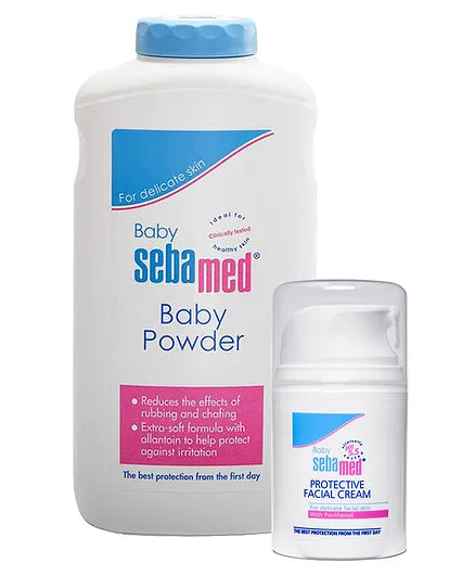 Sebamed Baby Protective Facial Cream - 50 ml & Baby Powder - 200 gm (Packaging May Vary)