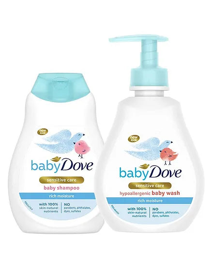 Baby Dove Rich Moisture Shampoo 200 ml & Body Wash 200 ml