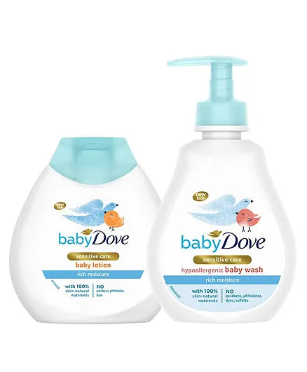 Baby Dove Rich Moisture Lotion 200 ml & Body Wash 200 ml