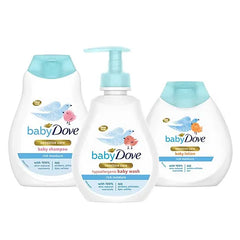 Baby Dove Rich Moisture Body Wash, Lotion & Shampoo (200 ml each)