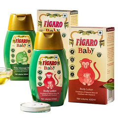 Figaro Baby Massage Oil - 200 ml & Figaro Baby Body Lotion - 400 ml