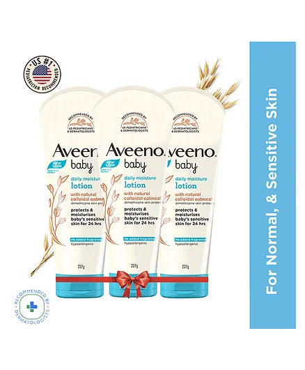 Aveeno Baby Daily Moisturising Lotion - 227 gm - (Pack of 3)