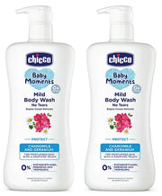 Chicco Baby Moments Mild Body Wash Protect  - 500 ml -Pack of 2