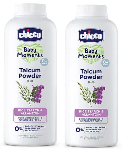 Chicco Baby Moments Talcum Powder - 300 gm -Pack of 2