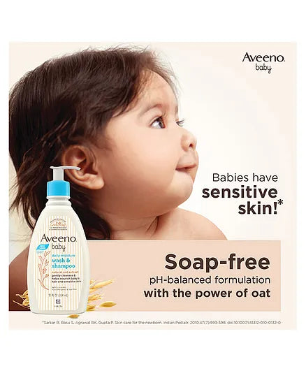 Aveeno Baby Daily Moisturising Bath - 354 ml & Soothing Relief Moisture Cream - 227 g