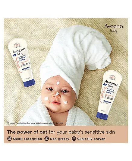 Aveeno Baby Daily Moisturising Bath - 354 ml & Soothing Relief Moisture Cream - 227 g