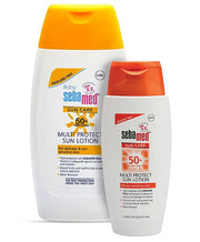 Sebamed Baby Sunscreen Lotion SPF 50 Plus - 200 ml & Sebamed Adult Multi Protect Sun Lotion - 150 ml