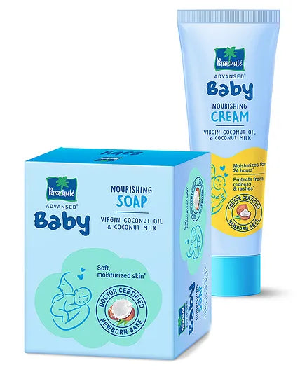Parachute Advansed Baby Combo of Soap (75 gm x 3) & Nourishing Cream 100 gm