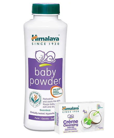 Himalaya Baby Powder 400g & Creme Cleansing Bar 125g