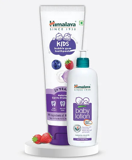 Himalaya Kids Bubble Gum Toothpaste 80g & Body Lotion 400ml