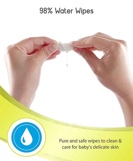 Babyhug Premium Baby Wipes - 80 Pieces & Figaro Olive Oil - 1 Liter