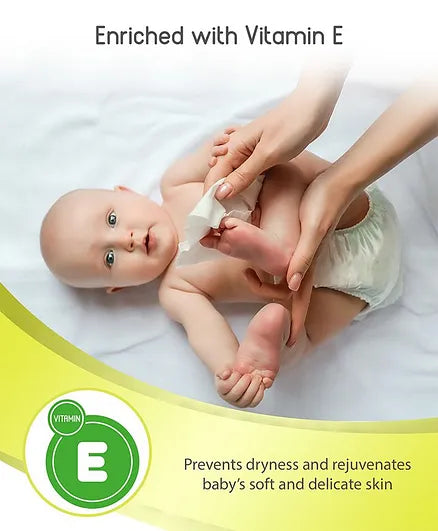 Babyhug Premium Baby Wipes - 80 Pieces & Figaro Olive Oil - 1 Liter