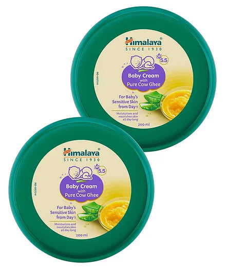 Himalaya Babycare Baby Cream With Pure Cow Ghee 200ml - Pack of 2