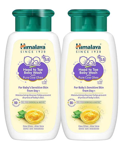 Himalaya Head to Toe Baby Wash With Pure Cow Ghee - 100 ml Pack of 2