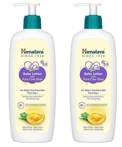 Himalaya Babycare Baby Lotion With Pure Cow Ghee - 400 ml Pack of 2