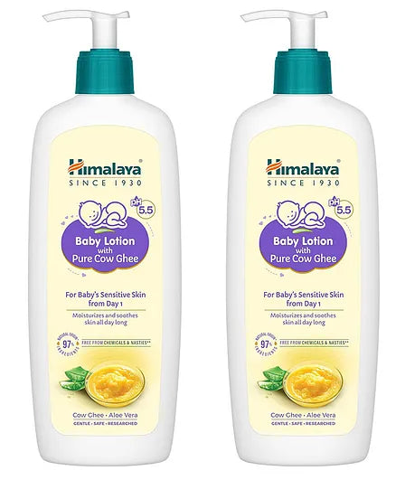 Himalaya Babycare Baby Lotion With Pure Cow Ghee - 400 ml Pack of 2