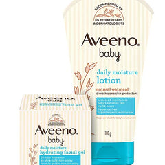 Aveeno Baby Daily Moisture Lotion 100g & Moisture Hydrating Facial Gel (Cream) 60g