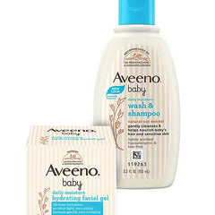 Aveeno baby daily moisture wash & shampoo 100 ml & Moisture Hydrating Facial Gel (Cream) 60g