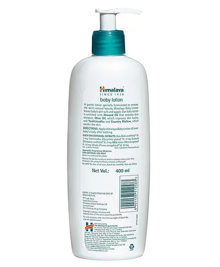 Himalaya Herbal Baby Lotion - 400 ml & Baby Cream - 200 ml